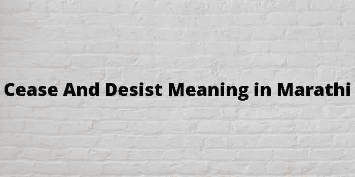 cease and desist
