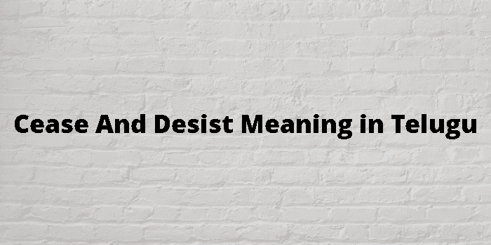 cease and desist