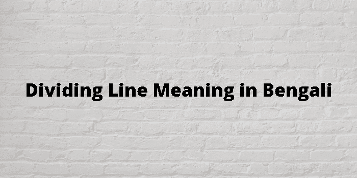 dividing line